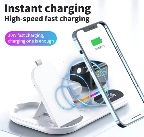 LED Wireless Charging Station Iphone and Android