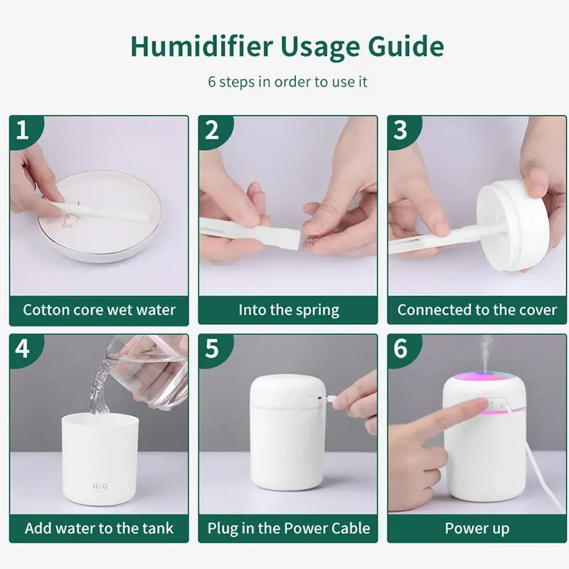 Mini Air Humidifier With Essential Oil Diffuser