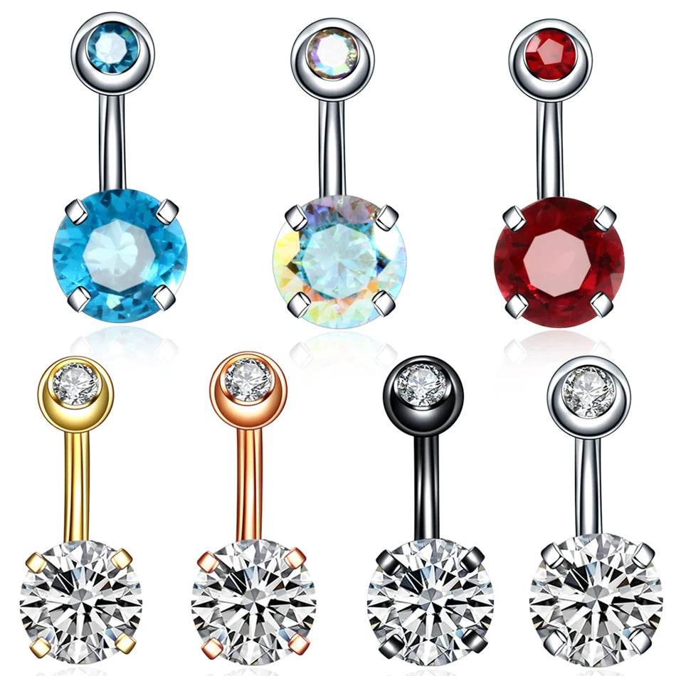 1PC Crystal Steel Belly Piercing | Body Piercing Jewelry For Women