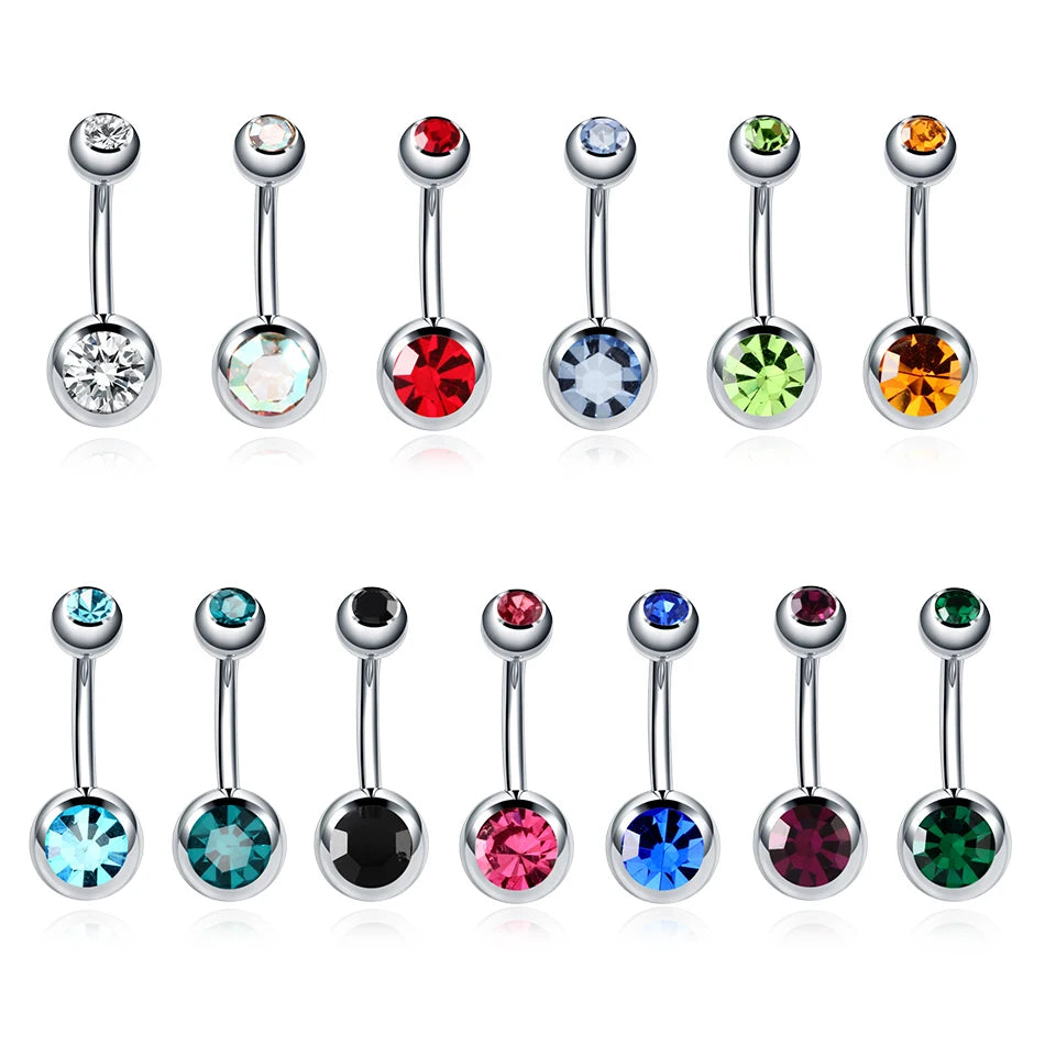 1PC Crystal Steel Belly Piercing | Body Piercing Jewelry For Women