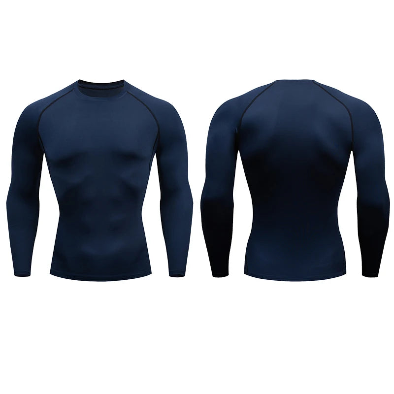 Men Compression Fitness Tight Long Sleeve Sport Shirts | Gym Sportswear Dry Fit Rashguard