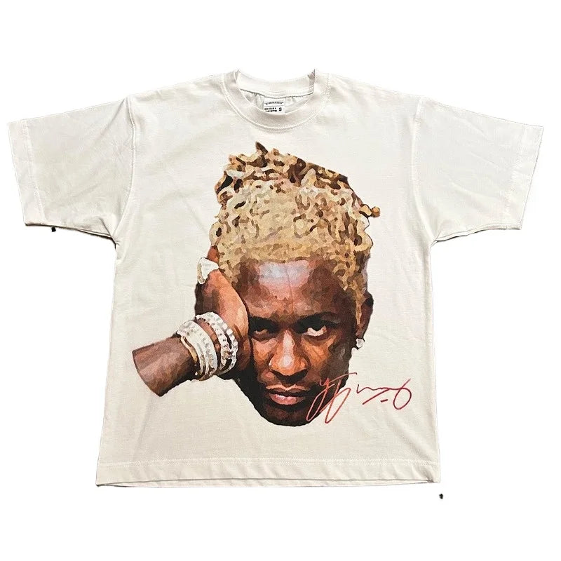 Hip Hop Artist T-Shirt |  Men Y2k Casual Loose Oversized Short Sleeve Street Top