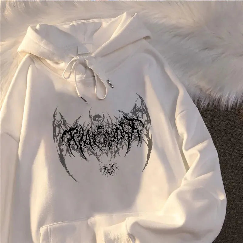 Unisex White and Black Affliction Hoodie