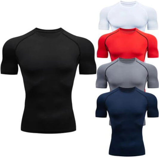 Compression T Shirt | Men Summer Sportswear Elastic Quick Dry Sport Tops