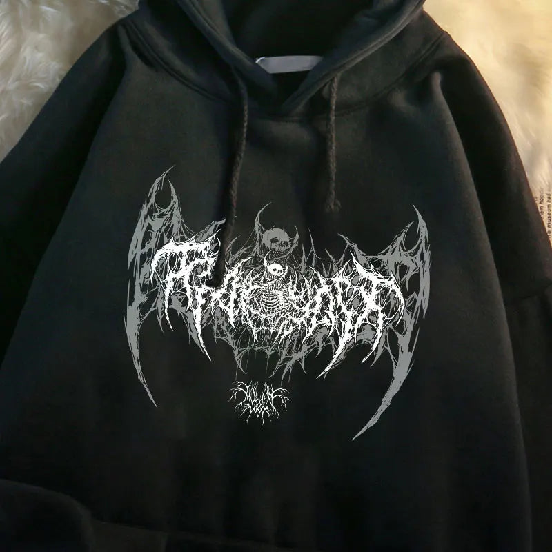 Unisex White and Black Affliction Hoodie