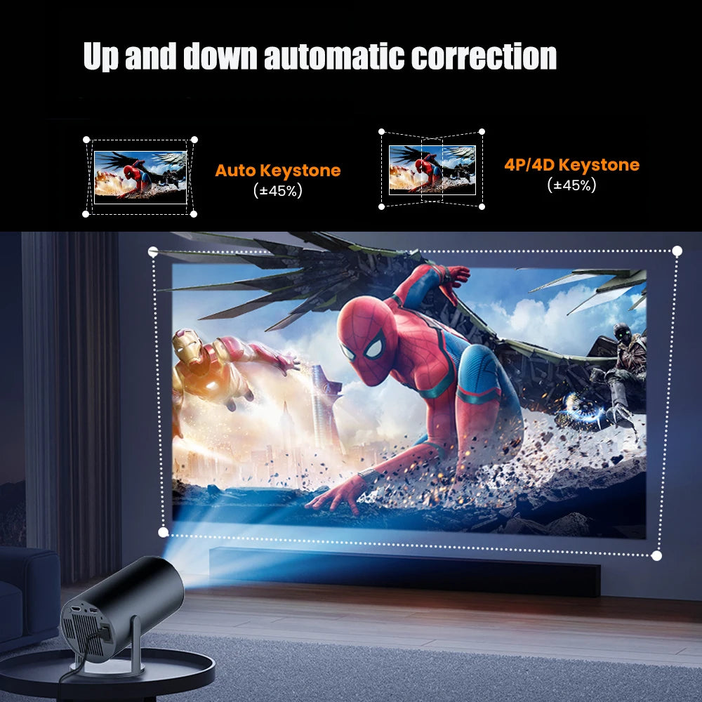 DITONG Hy300 Plus Projector 4K 1080P 1280*720P | Full HD Home Theater Video Mini led Projector for movies Upgraded version