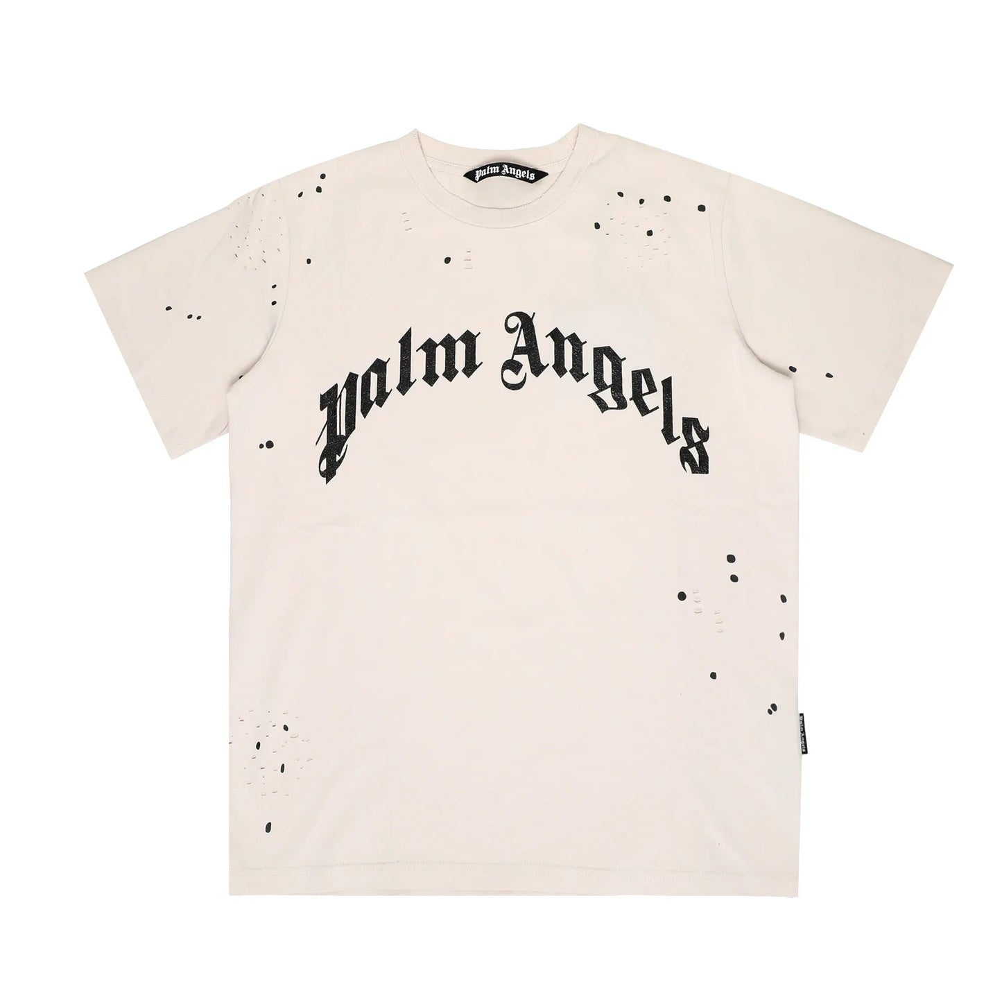 Palm Angels Summer Fashion |  Ink Splash Holes Short-Sleeved T-Shirt