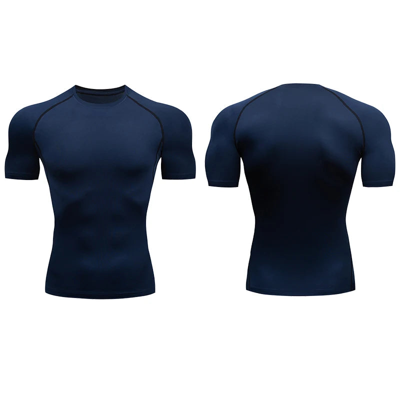 Compression T Shirt | Men Summer Sportswear Elastic Quick Dry Sport Tops