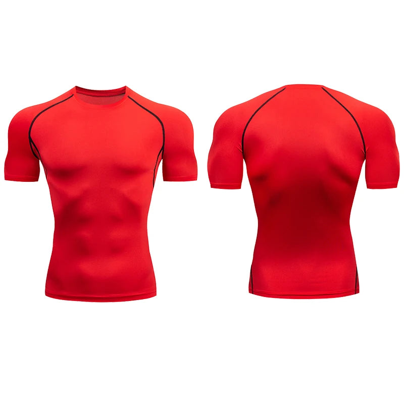 Compression T Shirt | Men Summer Sportswear Elastic Quick Dry Sport Tops