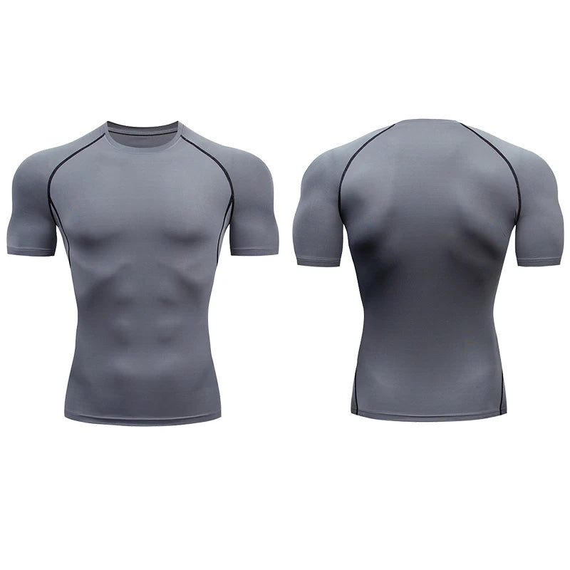 Compression T Shirt | Men Summer Sportswear Elastic Quick Dry Sport Tops