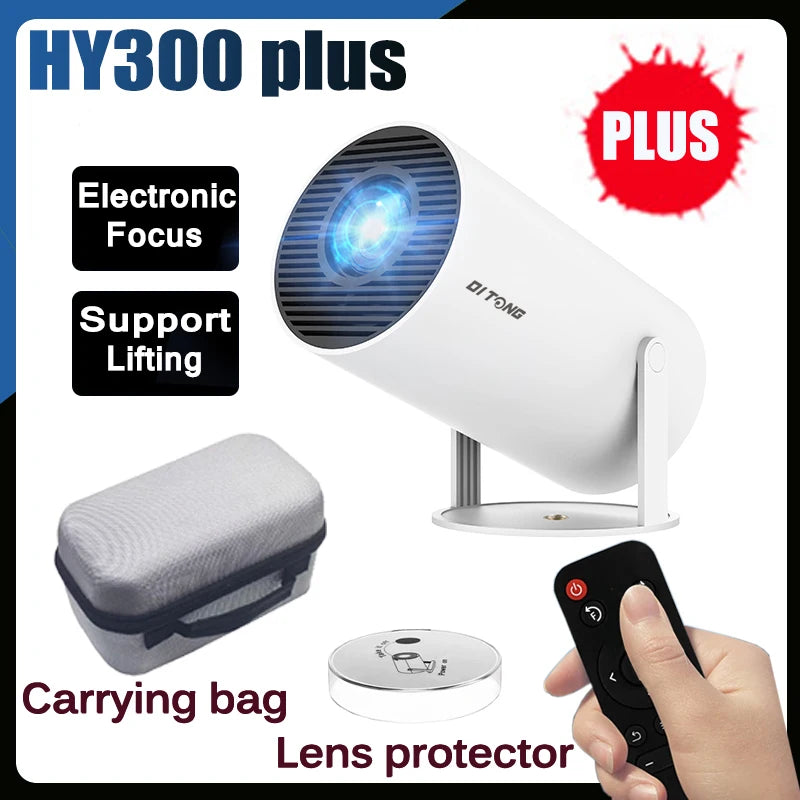 DITONG Hy300 Plus Projector 4K 1080P 1280*720P | Full HD Home Theater Video Mini led Projector for movies Upgraded version