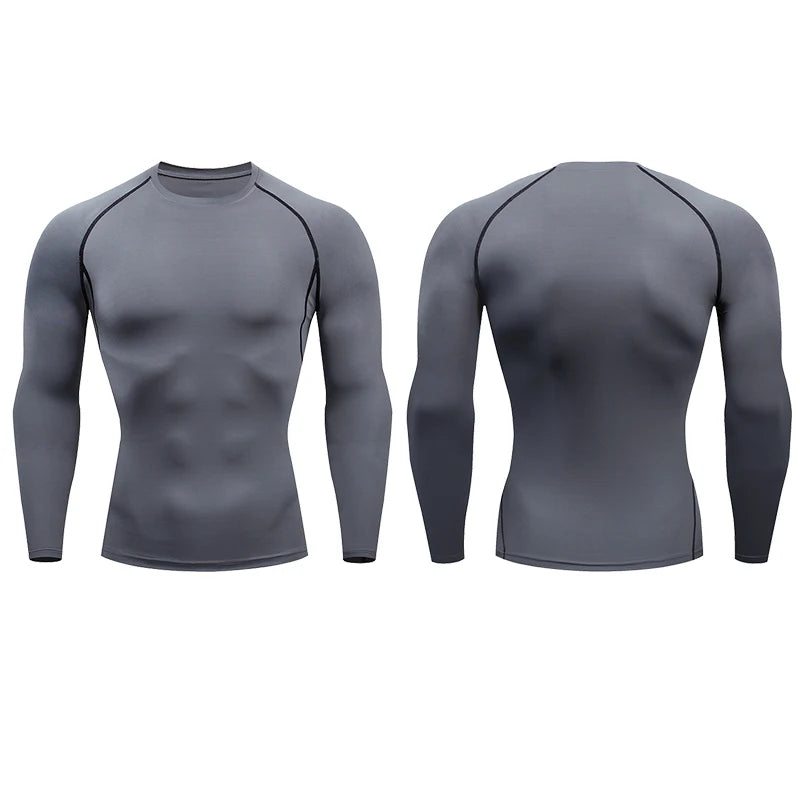 Men Compression Fitness Tight Long Sleeve Sport Shirts | Gym Sportswear Dry Fit Rashguard