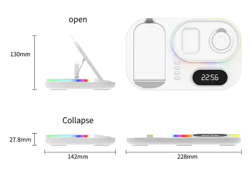 LED Wireless Charging Station Iphone and Android